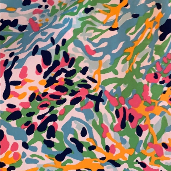 Multicolored sleeveless short dress with bow - Picture 4 of 4